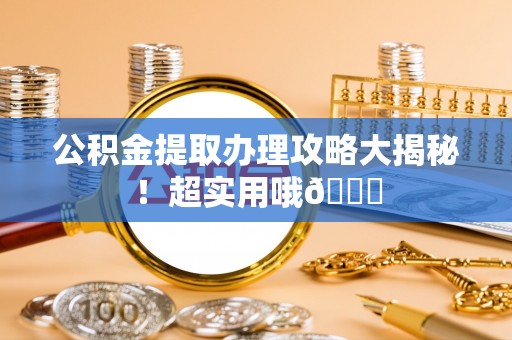 海口公积金提取办理攻略大揭秘！超实用哦😉